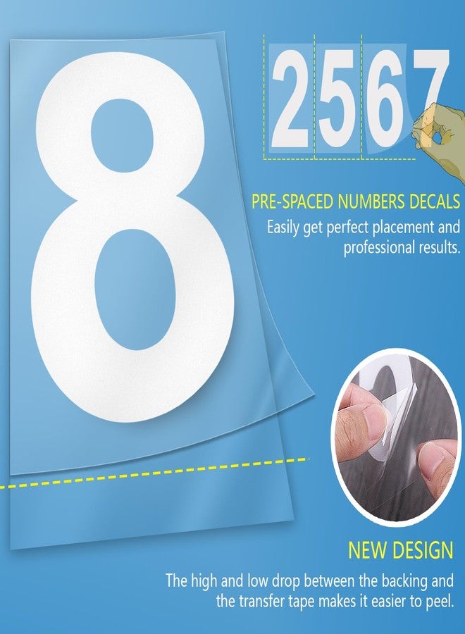 OLADOT Reflective Mailbox Numbers Sticker Decal Die Cut Classic Style Vinyl Waterproof Number Self Adhesive 5 Sets (4" x 5 set) for Signs, Door, Cars, Trucks, Home, Business, Address Number (4inch, 5 sets) - Image 5