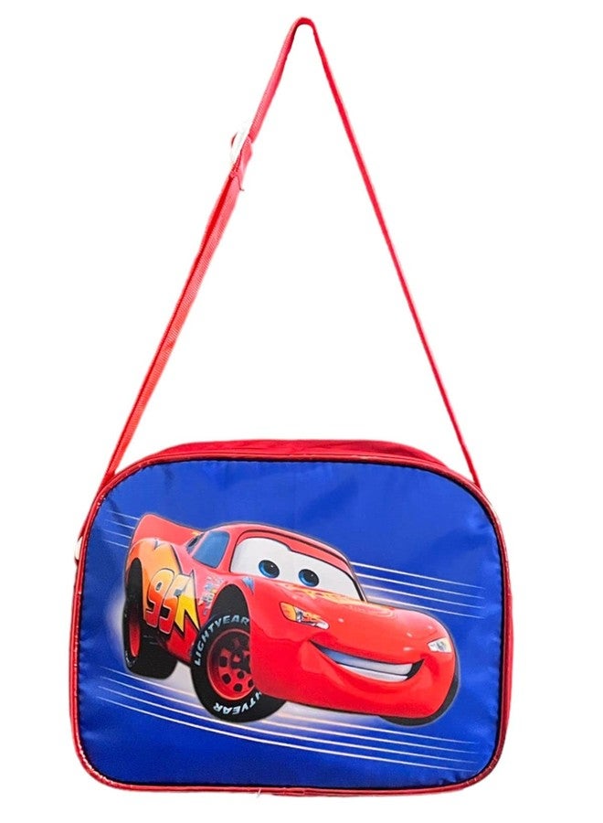 Le Delite Waterproof Side Sling Bag For Kids Age 1-10 Years, Diaper Bag, Cars Cartoon Tuition Handbag, Swimming Bag - Multipurpose Lunch Box Tiffin Handbag (Car) - Image 1
