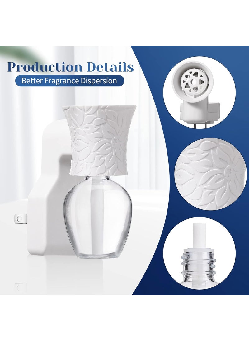 Sratte Sratte 4 Pieces Plug in Essential Oil Diffuser 6 Pieces Empty Bottles for Spreading Scent Aromatherapy Essential Oils Home Bedroom Room Air Freshener Wall Diffuser  - Image 4