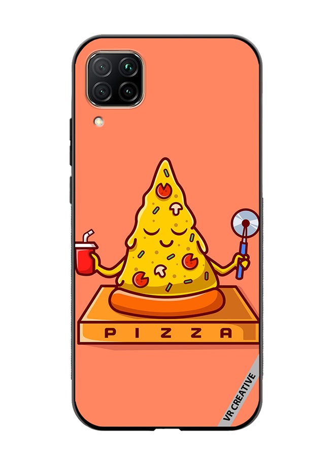 VR CREATIVE Protective Case Cover For Huawei Nova 7i/P40 Lite Cute Pizza Yoga Design Multicolour - Image 1