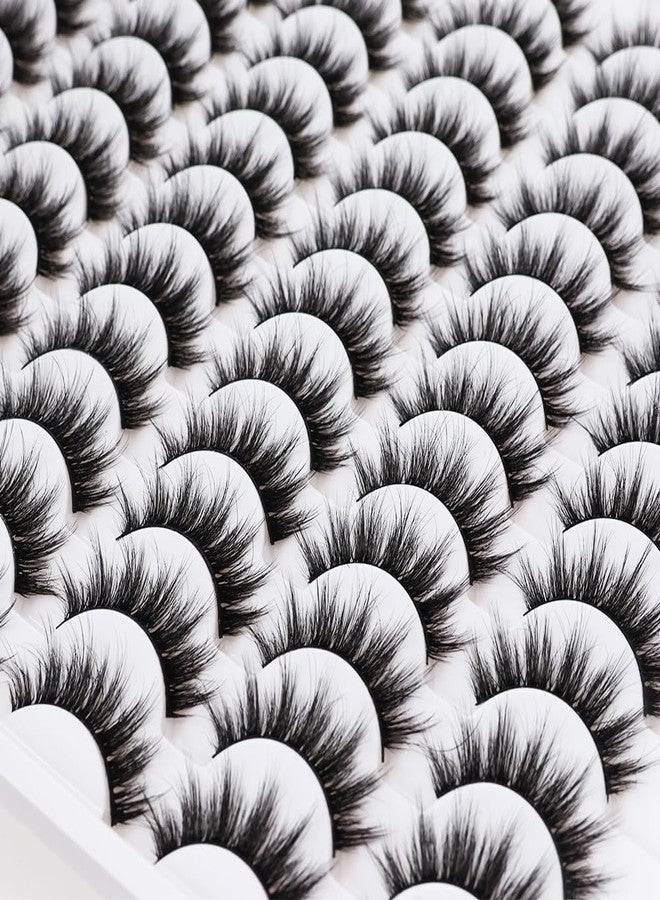 Azenlo False Eyelashes 48 Pairs Faux Mink Lashes 14mm Wispy Lashes 3D Fluffy Cat Eye Lashes Pack Bulk Wholesale Strip Lashes(style 48-035) - Image 3