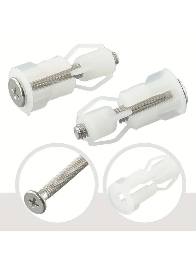 2pcs Toilet Seat Fixing Kit Hinges Replacement Bathroom Repair Screws Nut Cover - Image 5
