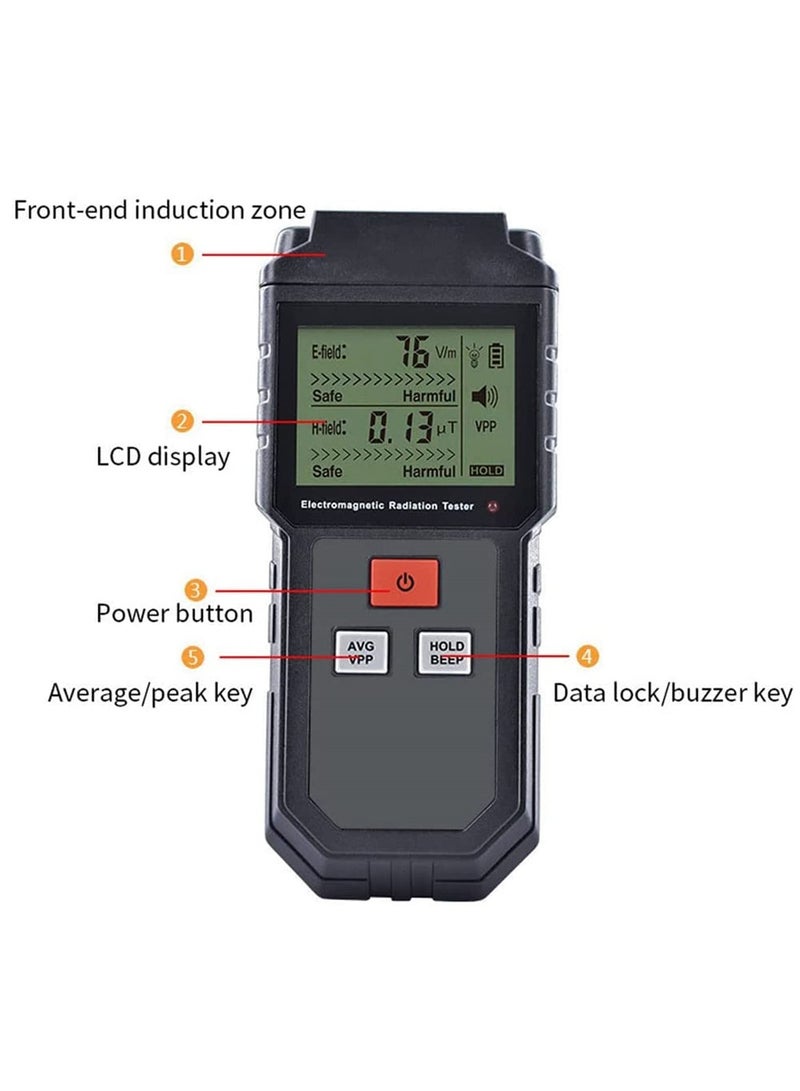 Barakah Portable Geiger Counter Nuclear Radiation Detector, Digital Dosimeter Monitor with High Sensitivity and Alarm, Nuclear Radiation Detection Device - Image 5