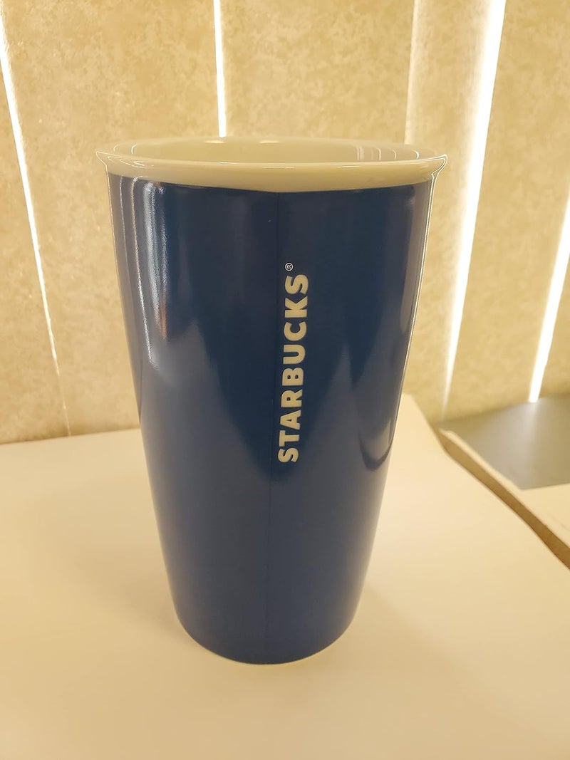 Starbucks فنجان سيراميك ستاربكس أصلي 12 أونصة مع غطاء واقي من الرش - Image 3