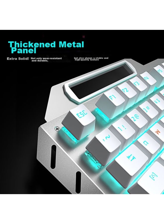 Eweadn Tk900 Mechanical Keyboard And Mouse Set, Gaming Wired Keyboard And Mouse Combo For Desktop And Laptop, Office Use, Three-piece Set With Keyboard, Mouse, And Headset, Multifunctional K, Blue Switch, For Pubg And Other Games - Image 4