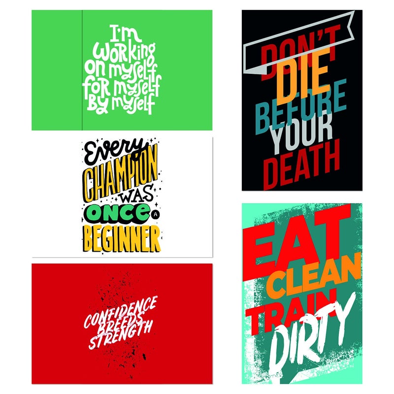 PRINTELLIGENT Quote and motivational poster set of 10 size (45 cm x 30 cm) d76 - Image 2