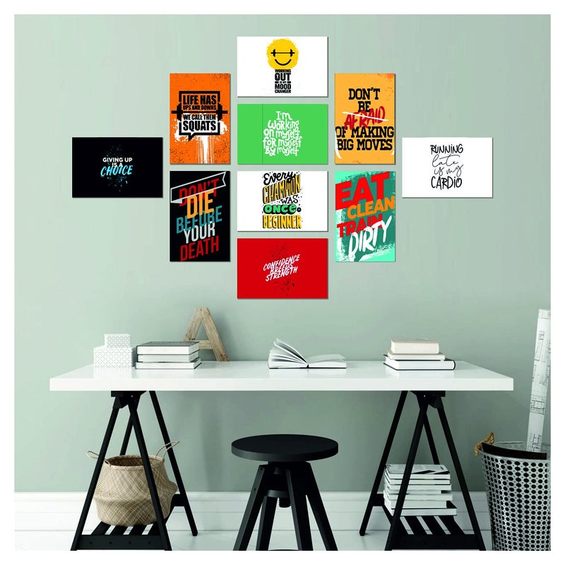 PRINTELLIGENT Quote and motivational poster set of 10 size (45 cm x 30 cm) d76 - Image 4