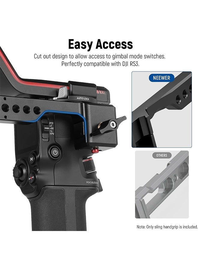 Neewer NEEWER Adjustable Sling Handle Grip Compatible with DJI Ronin RS4 RS3 Mini RS 3 Pro RS 2 RSC 2 Gimbal Stabilizer for Low Angle Shot, Max Load 13.2lb, ST49  - Image 5