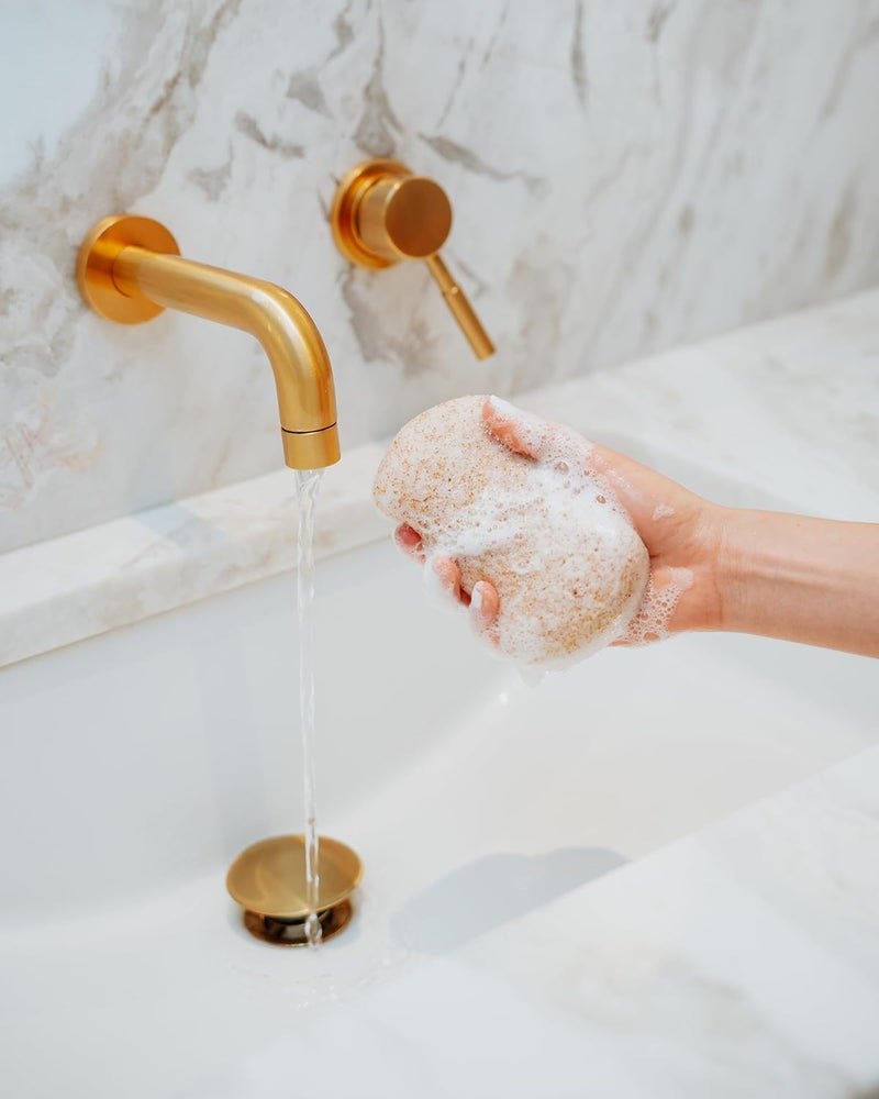Bathorium Konjac Walnut Shell Body Sponge Gently Cleanses Skin Ideal for Daily Use Made with HandHarvested Asian Konjac Root Softens Revitalizes 1 Sponge - Image 3