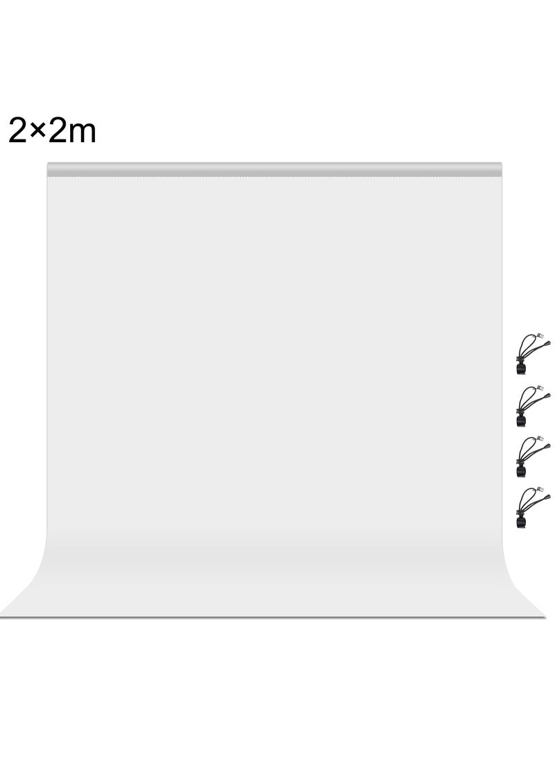 بولوز 78.7 بوصة × 78.7 بوصة خلفية بيضاء من البوليستر للتصوير الفوتوغرافي، خلفية لجناح الصور، خلفية لجلسات التصوير، شاشة تسجيل الفيديو، ستارة للحفلات. - Image 1