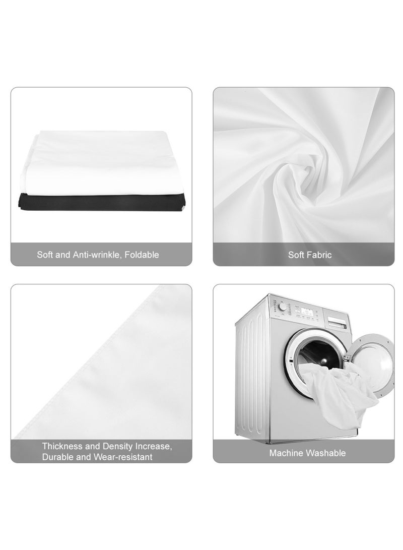 بولوز 78.7 بوصة × 78.7 بوصة خلفية بيضاء من البوليستر للتصوير الفوتوغرافي، خلفية لجناح الصور، خلفية لجلسات التصوير، شاشة تسجيل الفيديو، ستارة للحفلات. - Image 3