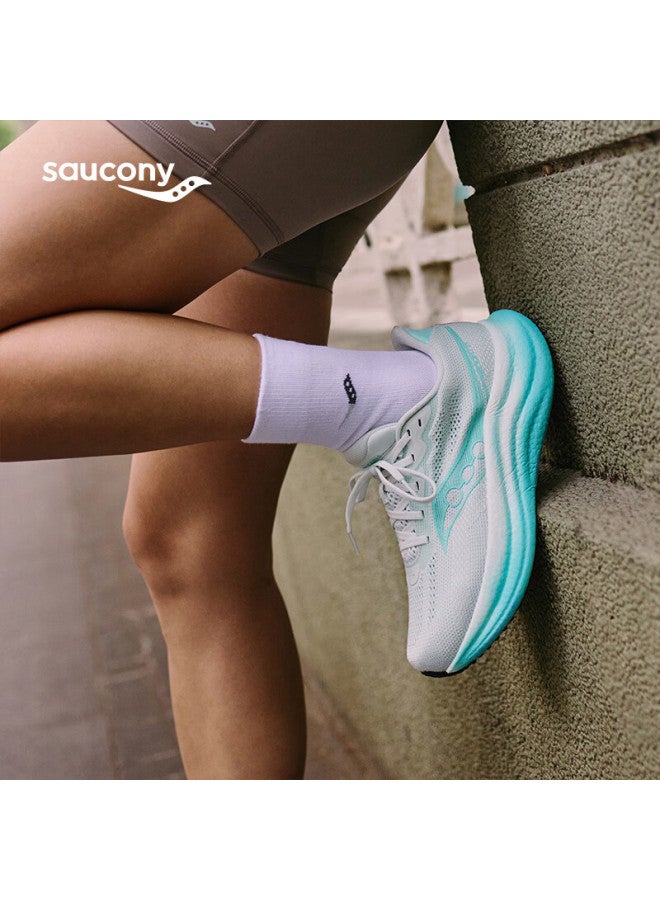 Saucony Triumph 23 Couples Cushioning Rebound Running Shoes Comfortable Sports Shoes Light Green Size 43 - Image 3