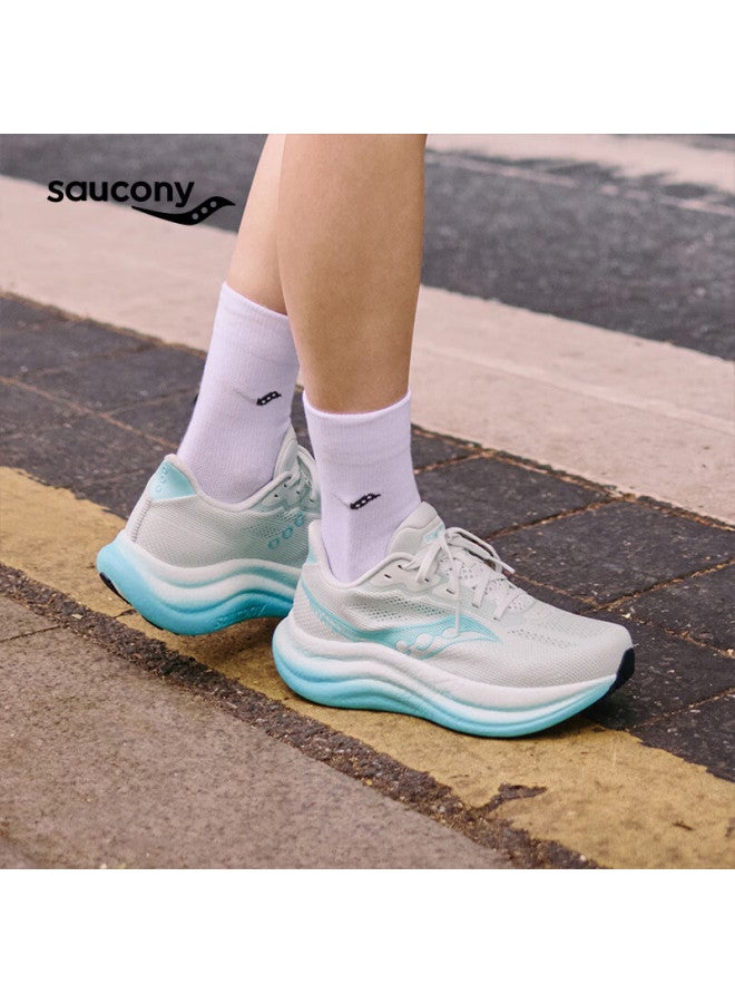 Saucony Triumph 23 Couples Cushioning Rebound Running Shoes Comfortable Sports Shoes Light Green Size 43 - Image 2