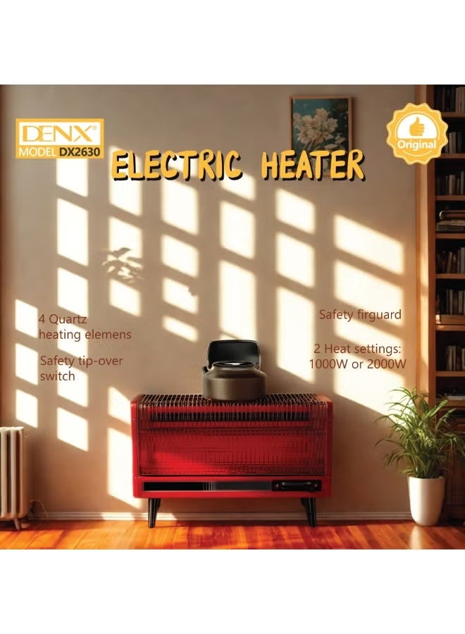 Denx Electric Space Heater – High Power Fast Heating with Adjustable Temperature & Safe Home Use - Image 4