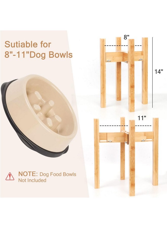 HTB Elevated Dog Bowl Stand,Adjustable Dog Food Stand for 8”-11” Bowls,Single Dog Bowl Holder 14” Tall for Large Dogs - Image 3