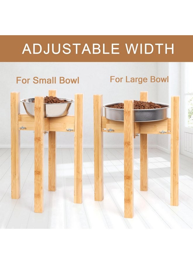 HTB Elevated Dog Bowl Stand,Adjustable Dog Food Stand for 8”-11” Bowls,Single Dog Bowl Holder 14” Tall for Large Dogs - Image 2