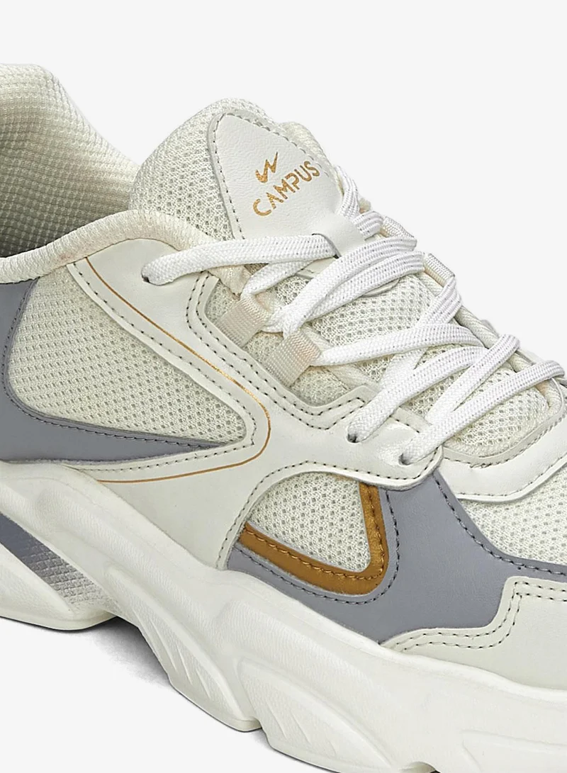 Campus Off.Wht/L.Gry Women’s Low Top Sneakers – Chic Contrast Design Shoes that Adds a Fresh, Trendy Touch for Women | Best Price UAE