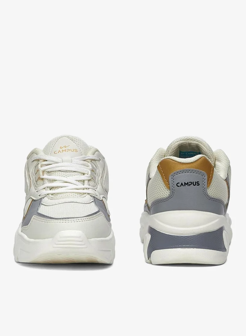 Campus Off.Wht/L.Gry Women’s Low Top Sneakers – Chic Contrast Design Shoes that Adds a Fresh, Trendy Touch for Women | Best Price UAE