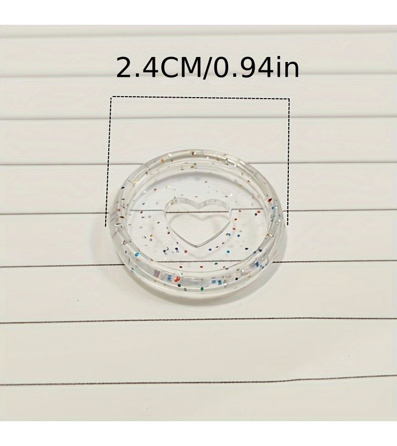 Blue 0.94inch Heart Shaped Binder Rings 50 Pack for T Hole Binders - Image 4