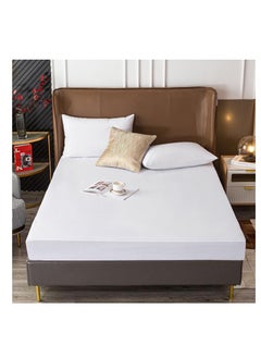 BAIG Waterproof 3 Pcs Bedsheet set 200*200+30cm
Soft Washed Cotton Fitted Sheet Bottom Bed Sheets King Size Bedspread Solid Color 
