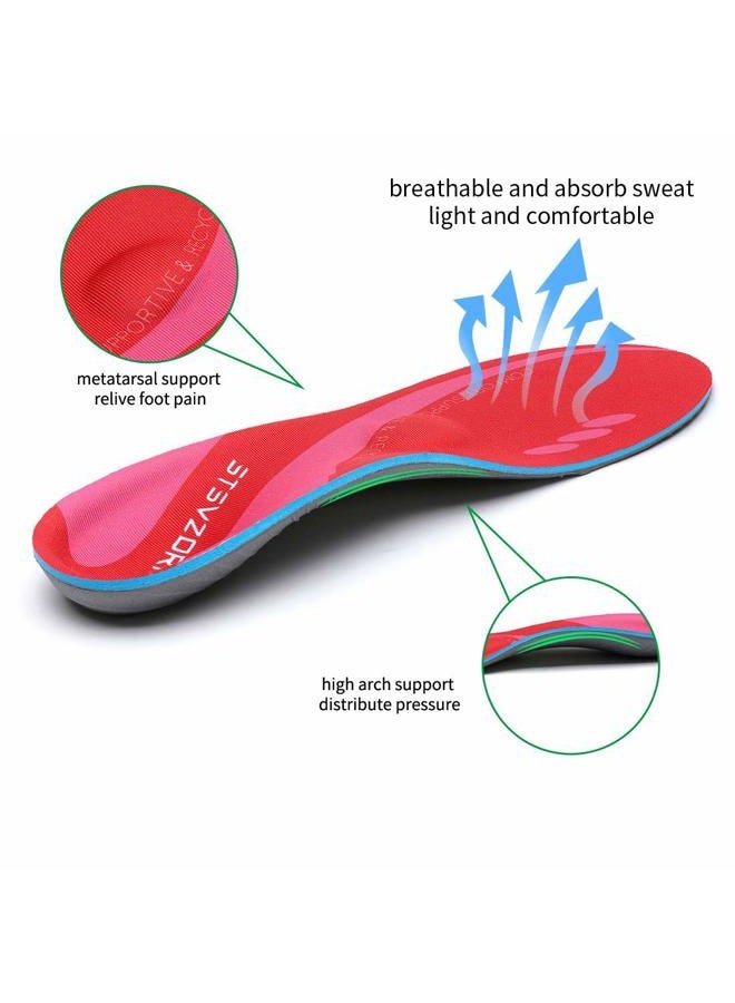 STSVZORR Plantar Fasciitis Relief Metatarsal Pain Arch Support Inserts Flat Foot Orthotic Insoles Sports Running Hiking Shock Absorb Men Women Long Time Standing, Size 11 - Image 4