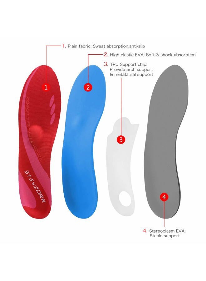 STSVZORR Plantar Fasciitis Relief Metatarsal Pain Arch Support Inserts Flat Foot Orthotic Insoles Sports Running Hiking Shock Absorb Men Women Long Time Standing, Size 11 - Image 5
