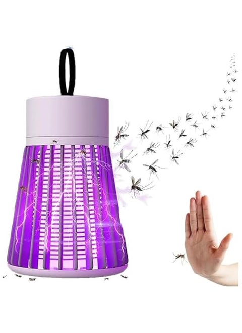 Mozz Guard Mosquito Zapper, 2024 New Generation Mozz Guard, Portable Cordless Mozzguard, USB Charing and Low Noise, Suitable for Indoor, Home Garden, Camping, Picnic (Grey)
