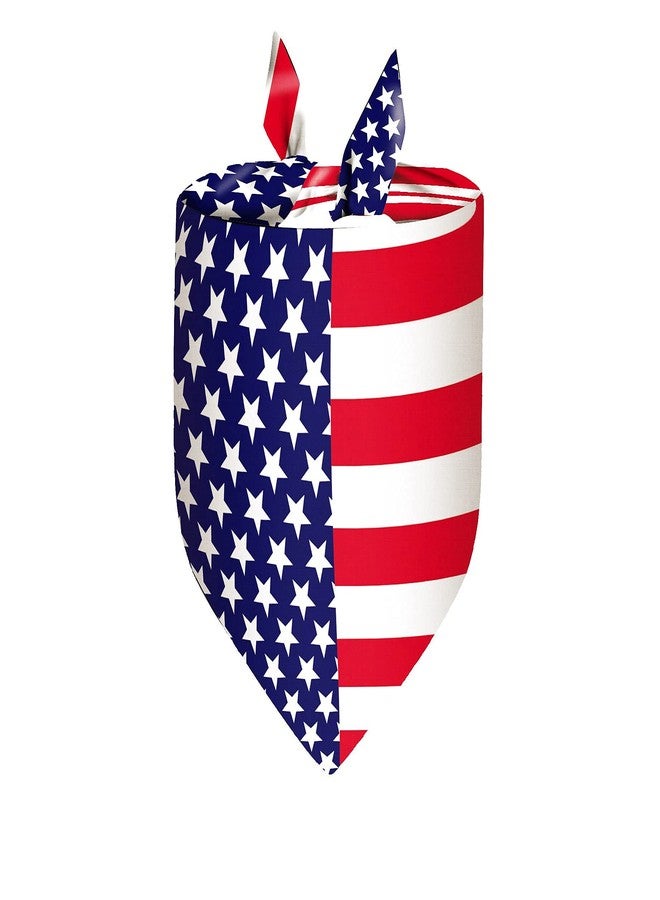 AUOCATTAIL 4th of July Dog Bandana Independence Day Festival Patriotic Dog Bandana Adjustable Soft Pet Triangle Scarf with Painting US Flag Elements Patterns for Small Medium-Large Dogs Cats - Image 2