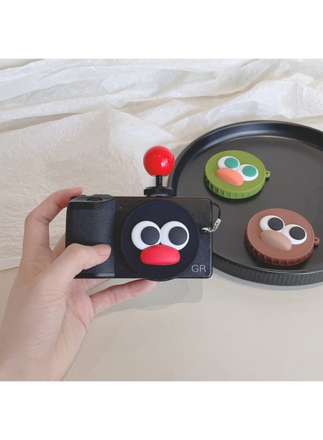 For Ricoh/Ricoh GR III Silicone Lens Cover Protection GR3 Cartoon Cute GR2 Universal GR1 Accessories-color:Brown Cap-big-eared Mouse  - Image 2