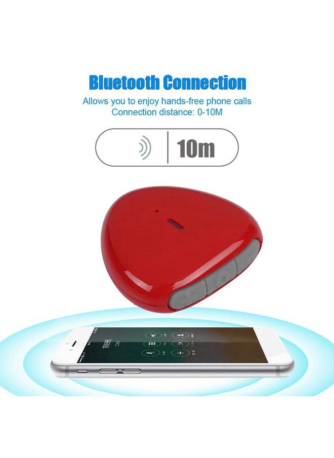 Thoraya Mini Wireless Heart-shaped Bluetooth Audio Receiver Wired Headphone Audio Adapter Red  - Image 5