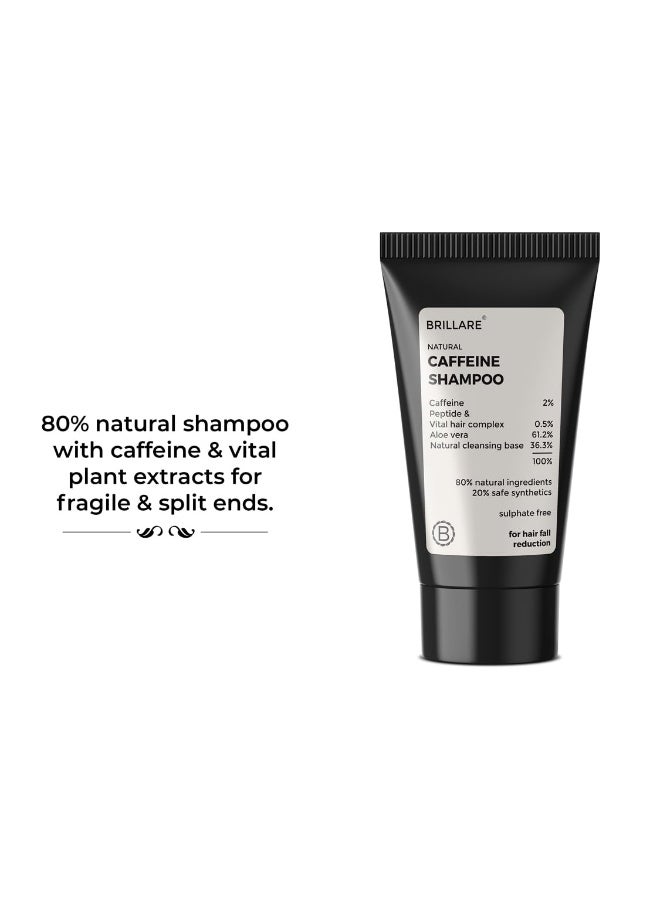 BRILLARE Mini Caffeine Shampoo For Reducing Hair Loss And Breakage (12 ML) - Image 2