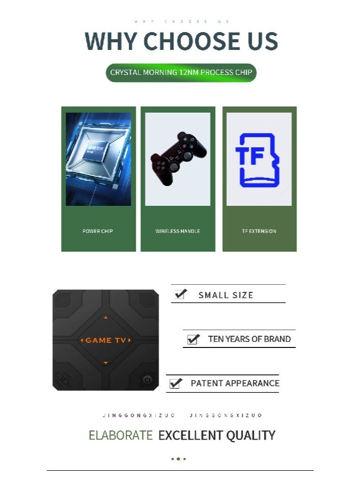 Retro Game Console, V5 , 64GB/128GB ,25000+/51000+ Classic Games, Retro Game Console for TV, 4K Output USB Plug and Play, Retro TV Games with Dual Wireless Controllers, Extension 60 Simulator Retro Game Stick 128GB - Image 5