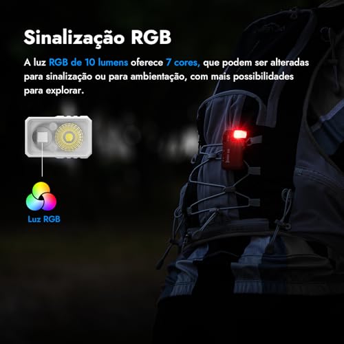 WUBEN G5 Rechargeable EDC Flashlight, 400 Lumens Dual Light Sources Mini Flashlight with RGB Light, Portable Flat Pocket Flashlights, Magnetic Keychain Flashlight (Commemorative Edition: White) - Image 5