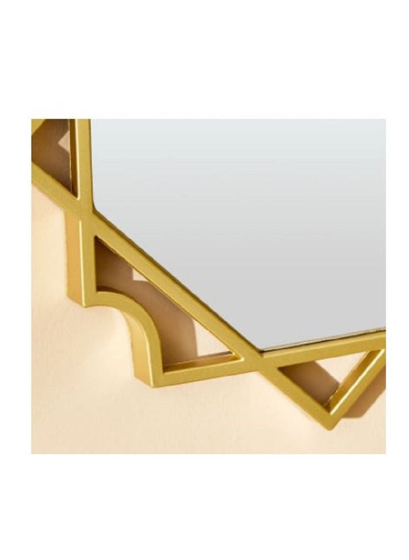 Generic - Zeina 3-Piece Mirror Set with Square and Decorative Border  25x2x25 cms - Image 1