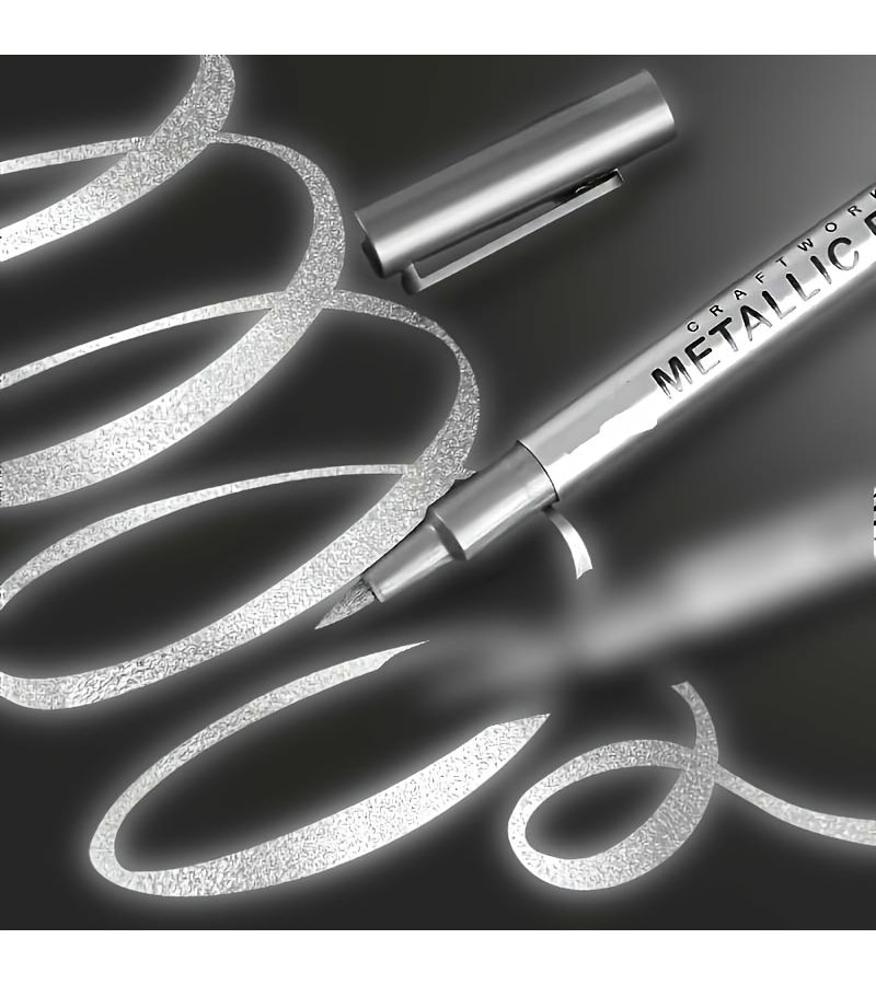 Golden Silvery Marker Pen For Graffiti Painting Stone Crafting DIY Art Supplies On Glass Ceramic Metal Wood - Image 4