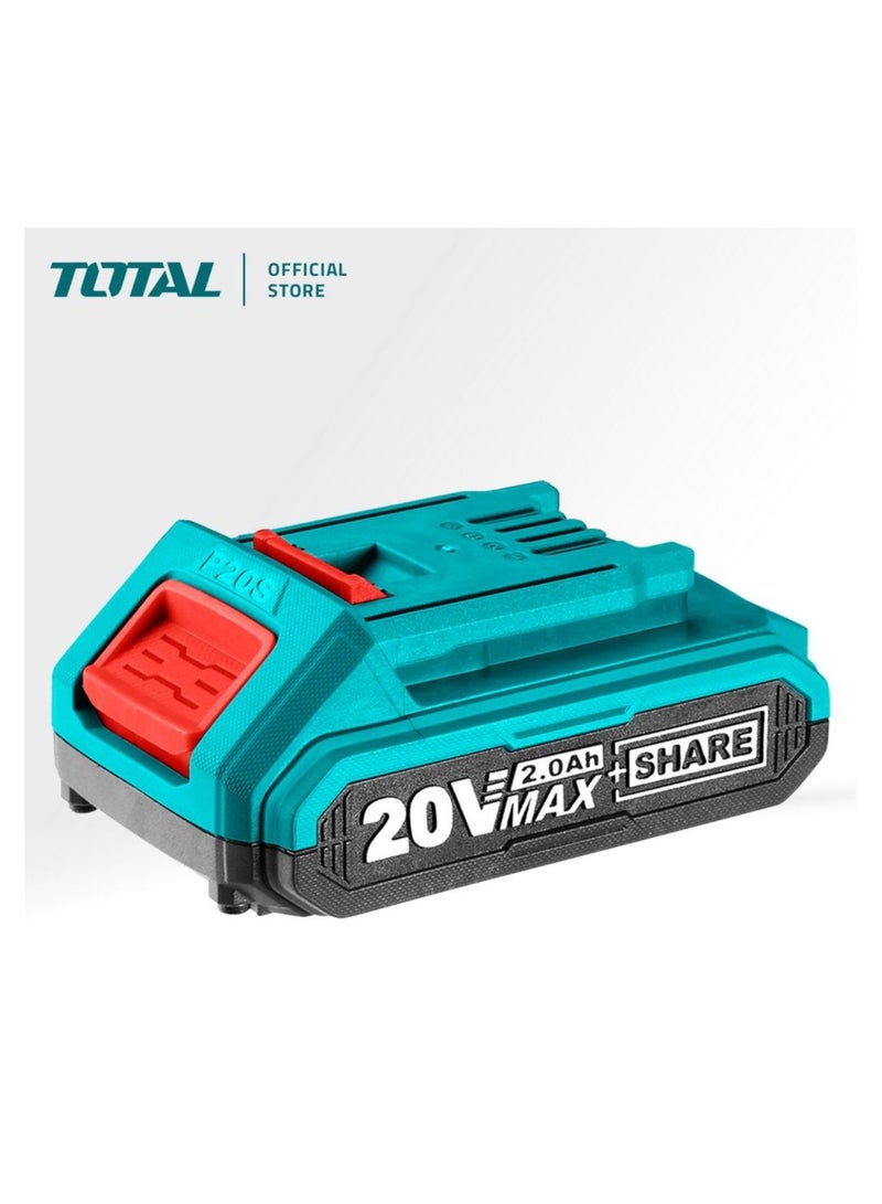 TOTAL Li-ion 2.0Ah Battery Pack Fits All Cordless Power Tools 20V P20S TFBLI20011 - Image 1