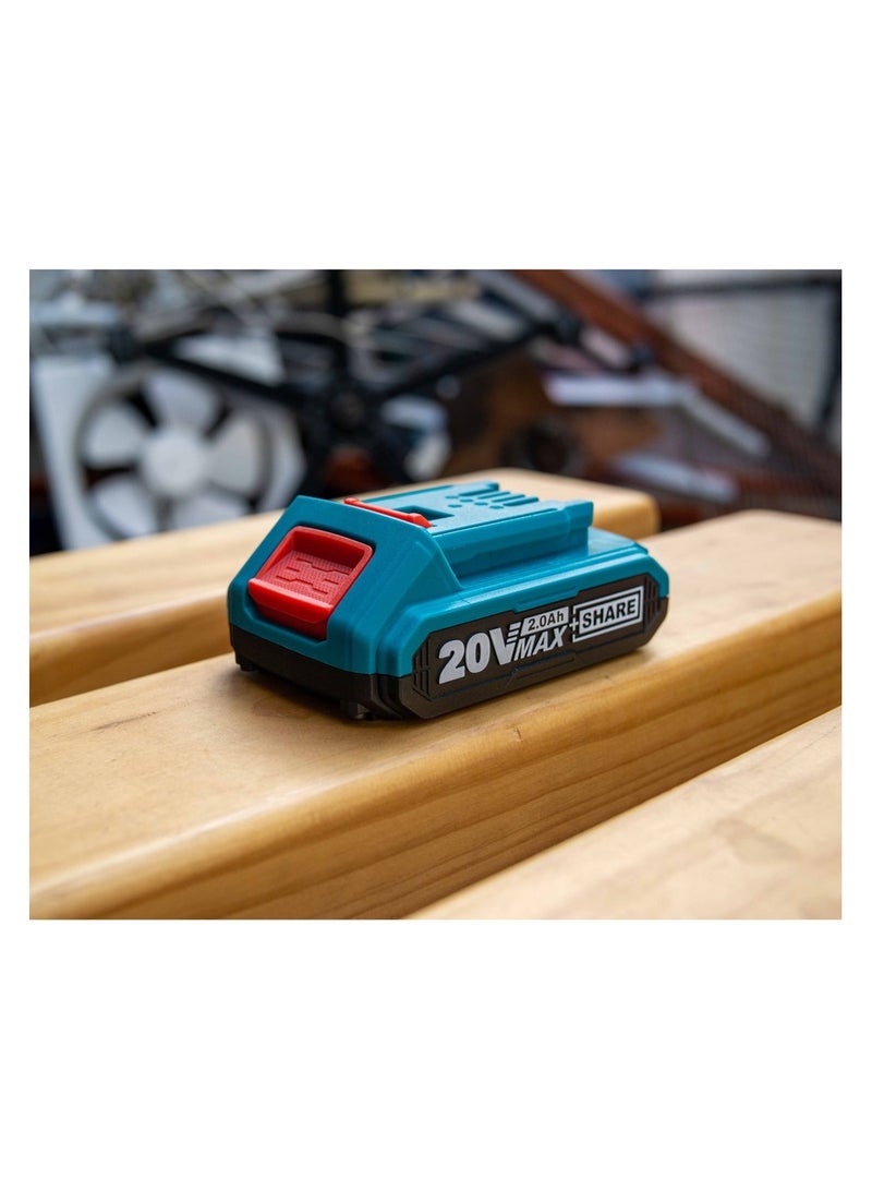 TOTAL Li-ion 2.0Ah Battery Pack Fits All Cordless Power Tools 20V P20S TFBLI20011 - Image 2