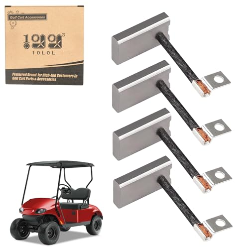 10L0L Golf Cart Starter Generator Brush Kit for EZGO, Club Car, Yamaha, OEM# 81-81200 26658-G01 101869302 JF2-81111-00-00 JF2-H1111-00-00, Set of 4 - Image 1