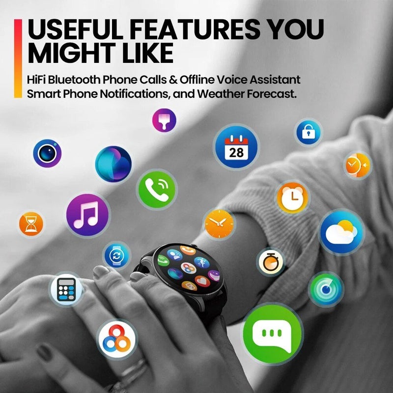 زيبليز ساعة ذكية Zeblaze Btalk 3 Pro - أسود - Image 4