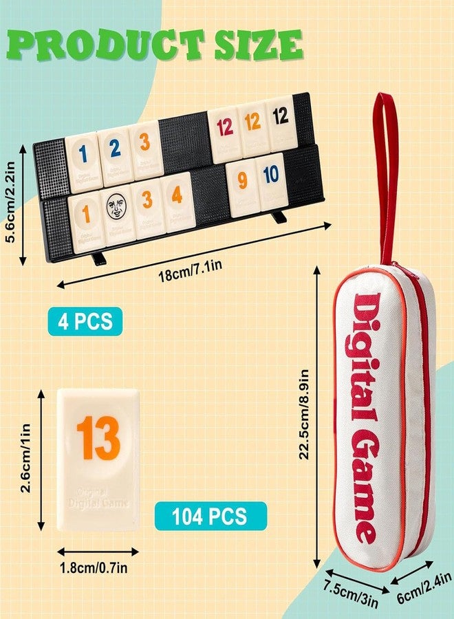 Vihaanta Rummikub Board Game, Educational Family Game for Kids and Adults, Fun Strategy Game for Home and School Activities, Includes 1 Bag of Tiles - Image 2
