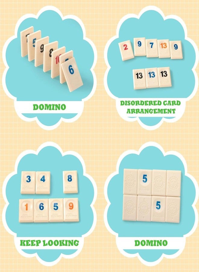 Vihaanta Rummikub Board Game, Educational Family Game for Kids and Adults, Fun Strategy Game for Home and School Activities, Includes 1 Bag of Tiles - Image 3