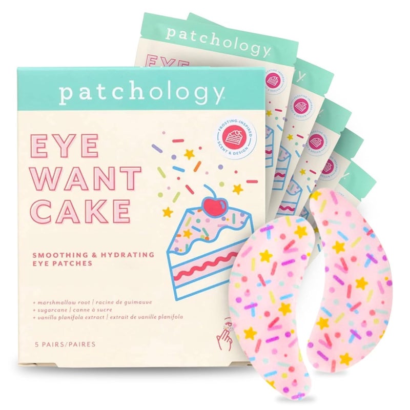 Patchology Eye Want Cake Hydrating & Smoothing Eye Patches â€“ Under Eye Masks for Puffy Eyes, Dark Circles, and Fine Lines â€“ Birthday Cake Inspired Self-Care Essentials, 5-Pack - Image 1