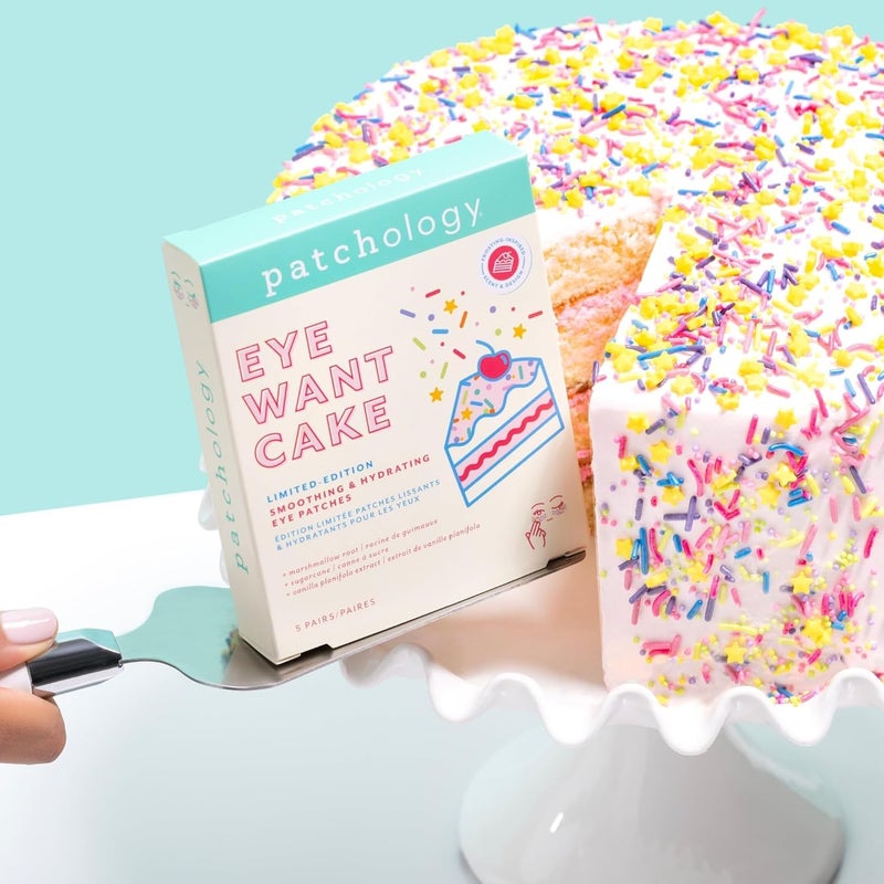 Patchology Eye Want Cake Hydrating & Smoothing Eye Patches â€“ Under Eye Masks for Puffy Eyes, Dark Circles, and Fine Lines â€“ Birthday Cake Inspired Self-Care Essentials, 5-Pack - Image 2