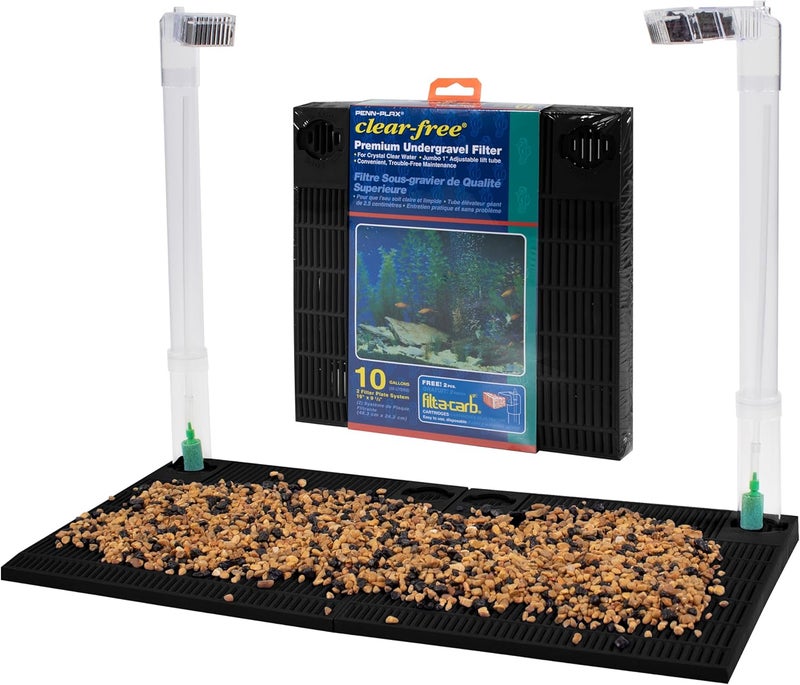 Penn Plax Penn-Plax Clear-Free Premium Undergravel Aquarium Filter for 10 Gallon Tanks - Image 1