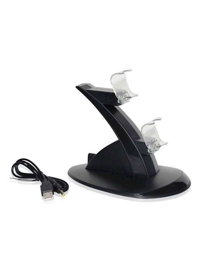 NIBEMINENT Dual Charger With UEB Dock Station Stand For Playstation 4 Black/Clear - Image 1