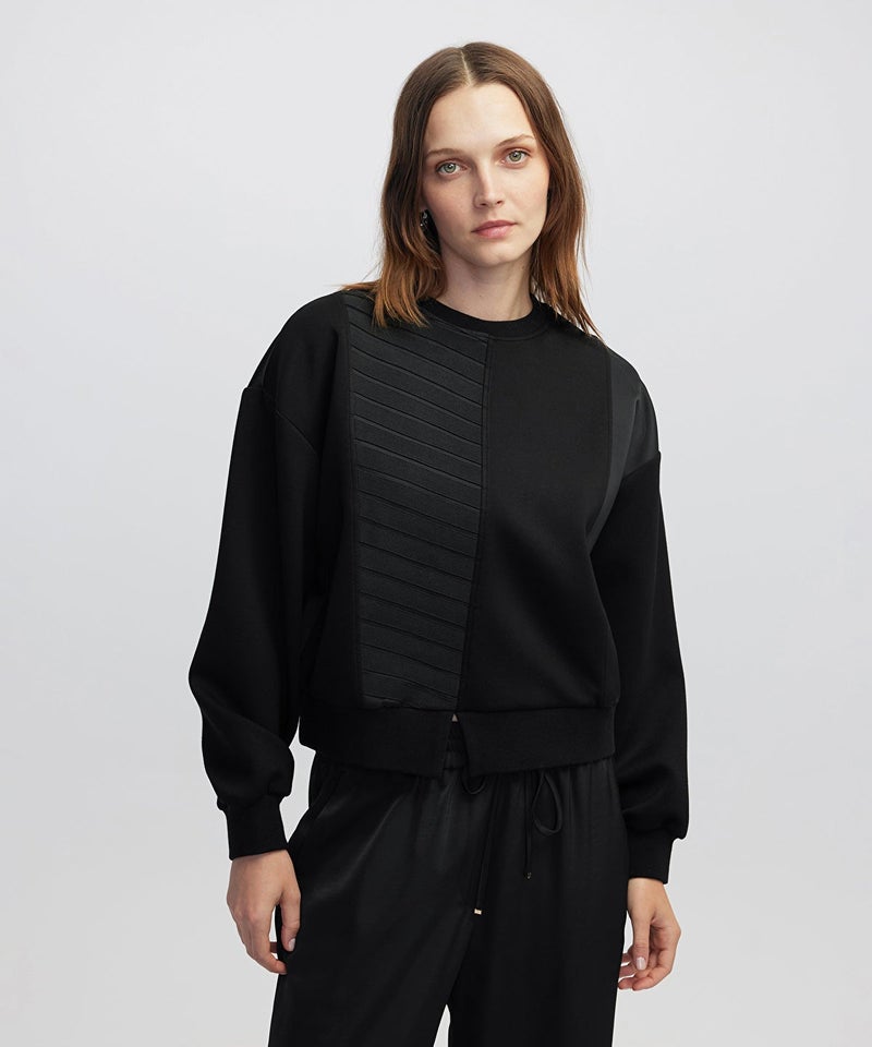 Ipekyol Contrast Textured Sweatshirt - Image 1
