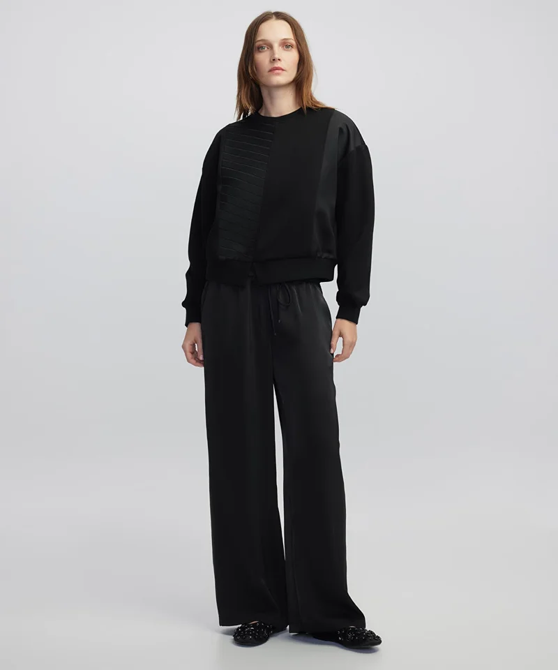 ابيكول Contrast Textured Sweatshirt