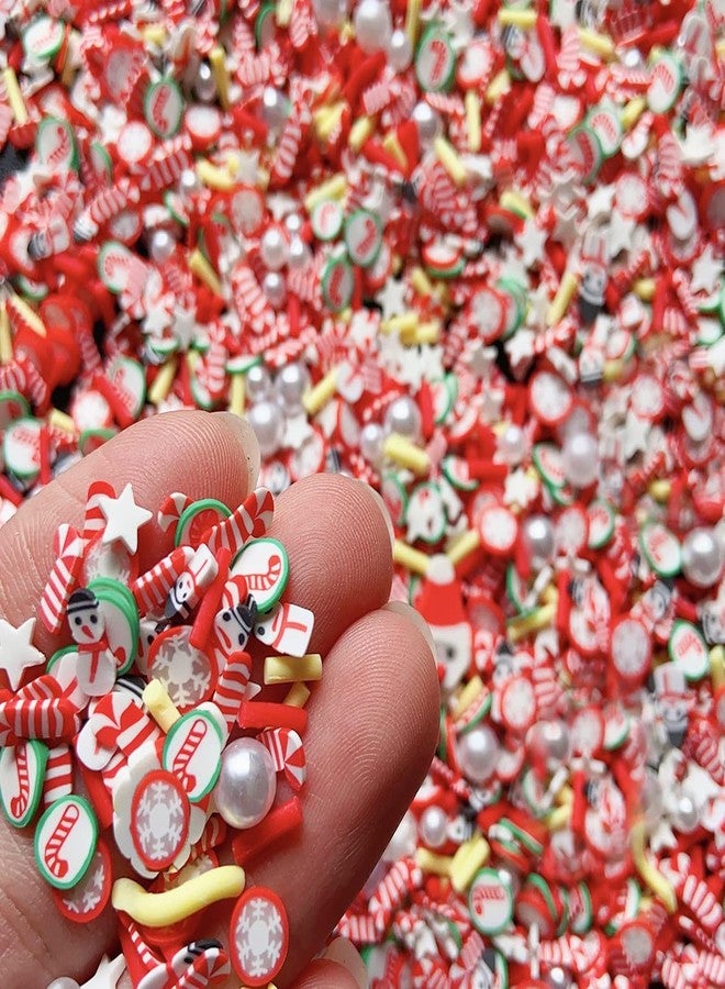 EHOPE Sprinkles Fake Christmas Sprinkle Polymer Clay Sprinkles Christmas Polymer Clay Slices Fake Candy Sprinkles for Nail Art DIY Crafts Cake Phone (Christmas-15C) - Image 4