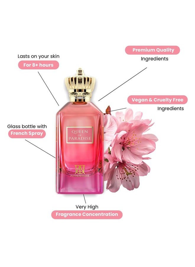 AUTHENTEQUE Queen of Paradise - Perfume for Women 100ml - Long Lasting Personal Womens Perfumes - Luxury Fragrance - Extrait De Parfum - Image 2