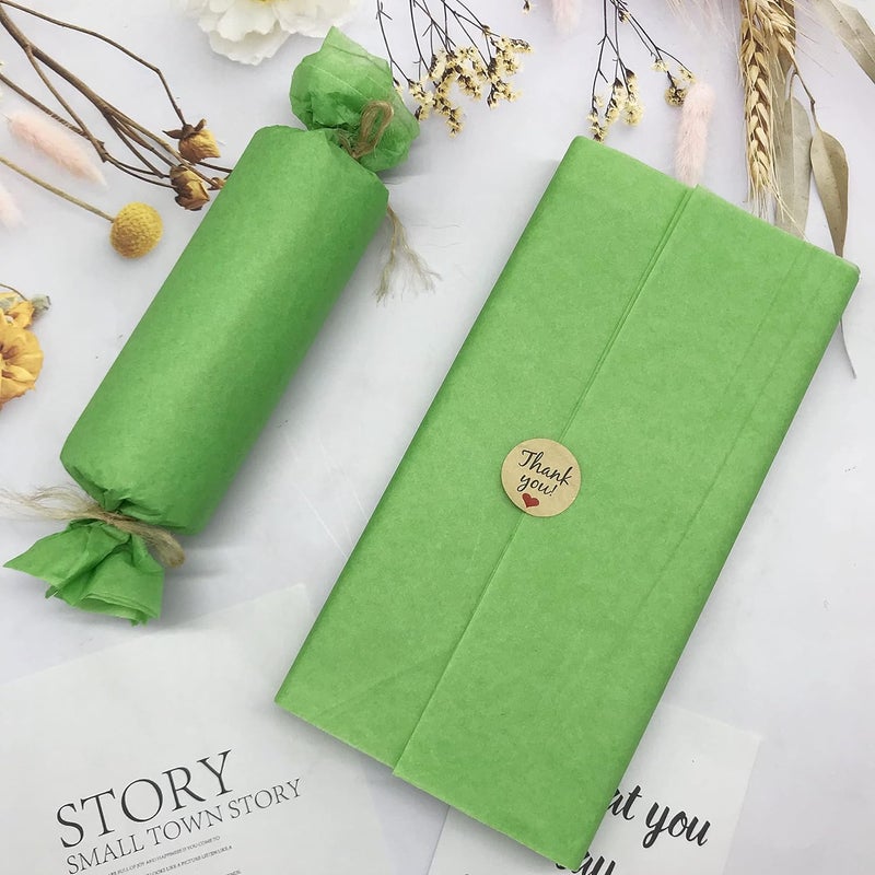 Red Dot Gift REDDOTGIFT® Tissue Paper 50-Sheets Size: 50 * 70 cm wrapping DIY tissues (15 color available)…17 gram use for T Shirt,Dress,Abayas Wrapping. (Lime-Green, 50 * 70cm) - Image 2